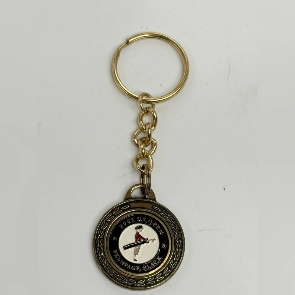 vintage 2002 U.S. Open Bethpage Black golf souvenir keychain